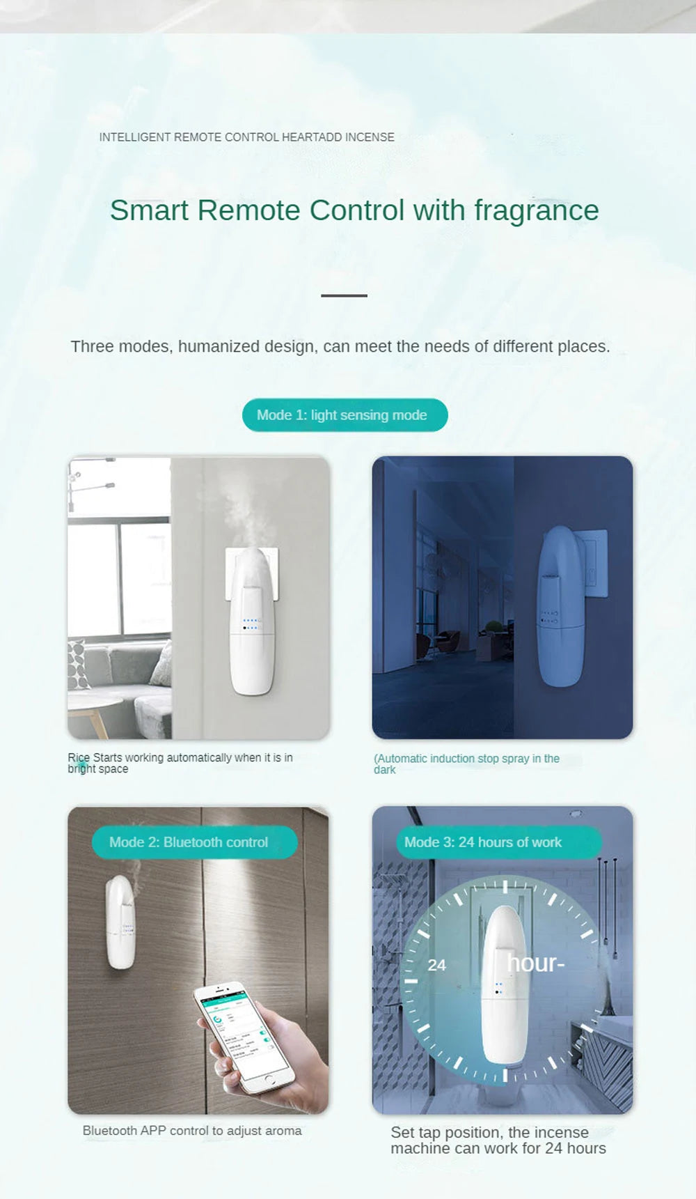Smart Wall Plug-In Oil Diffuser – Waterless