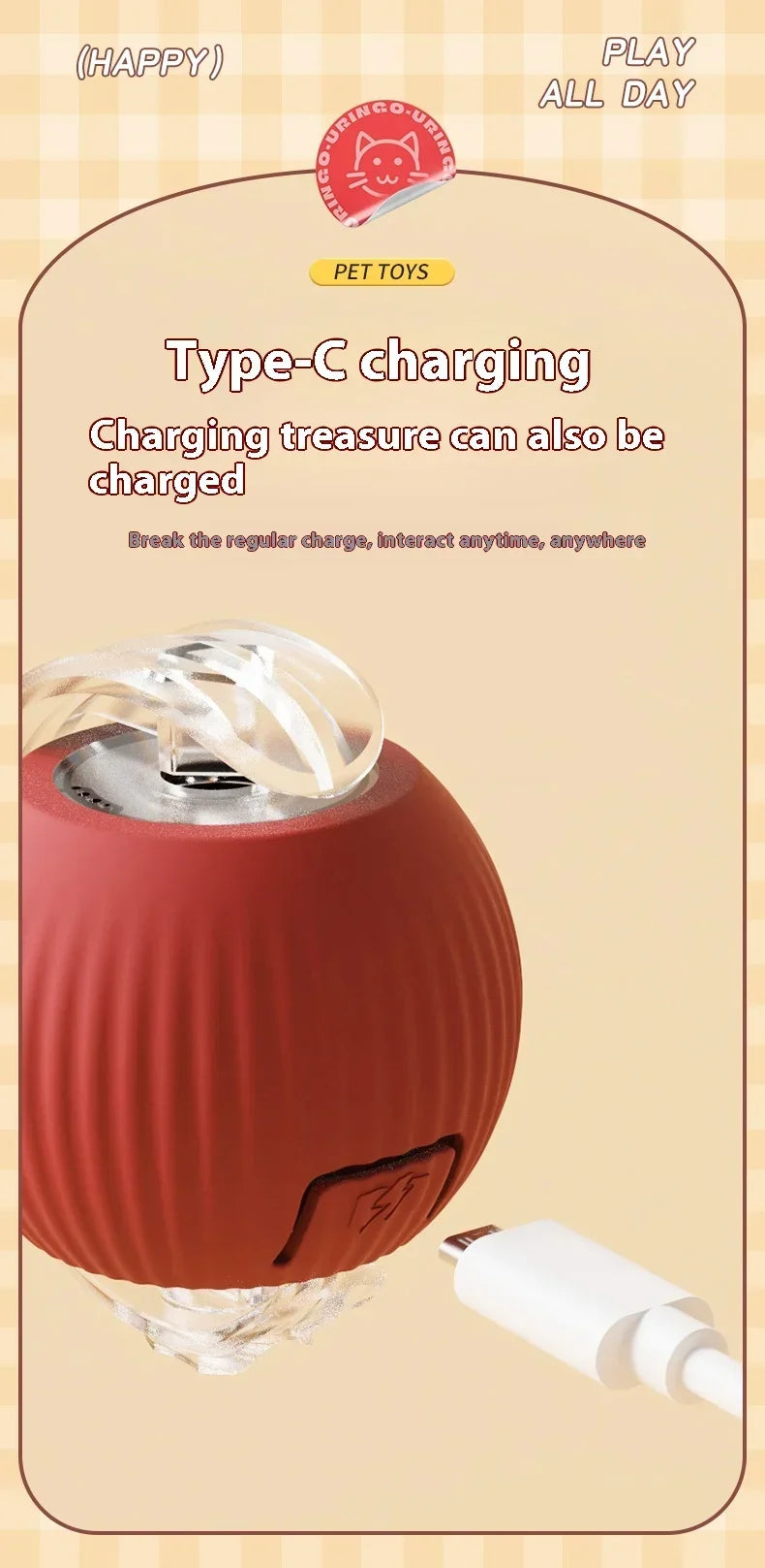Smart Rolling Cat Toy – Auto Teasing Ball