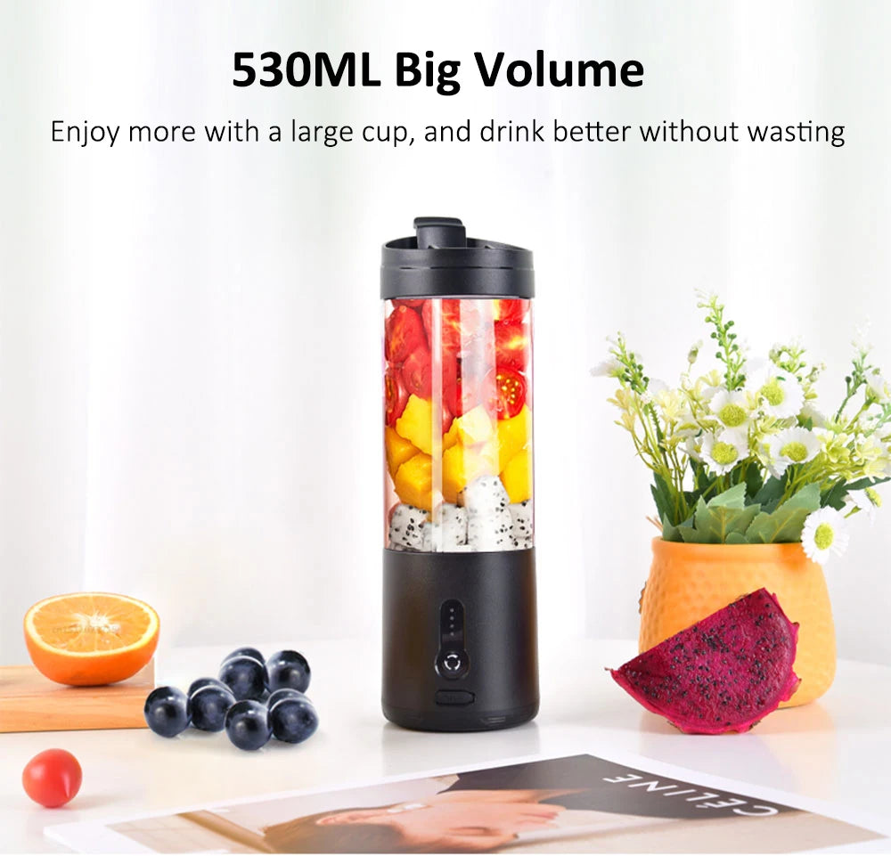Portable USB Blender – 6-Blade Juicer