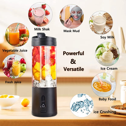 Portable USB Blender – 6-Blade Juicer