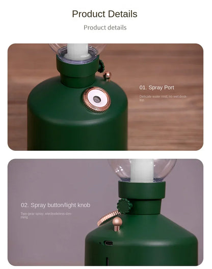 Retro Lamp Aroma Diffuser – USB Rechargeable