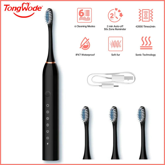 Tongwode Sonic Electric Toothbrush – 6 Modes
