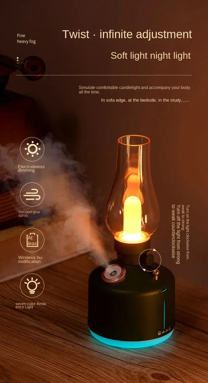 Retro Lamp Aroma Diffuser – USB Rechargeable