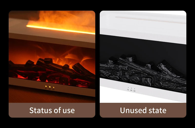 Flame Diffuser Humidifier with LED & Remote – Fireplace Design