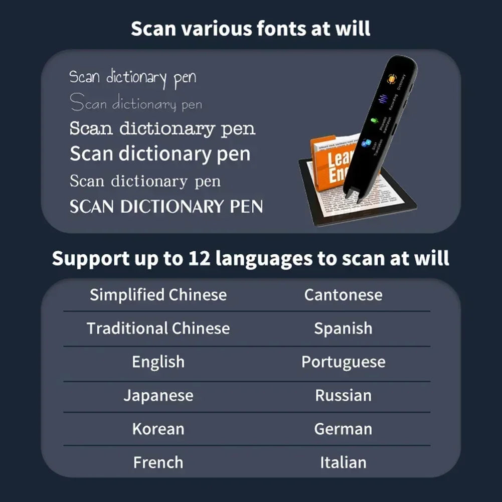 Smart Translator Pen – 123-Language Scanner