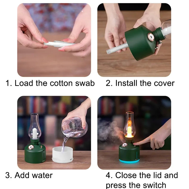 Retro Lamp Aroma Diffuser – USB Rechargeable