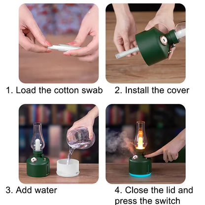 Retro Lamp Aroma Diffuser – USB Rechargeable